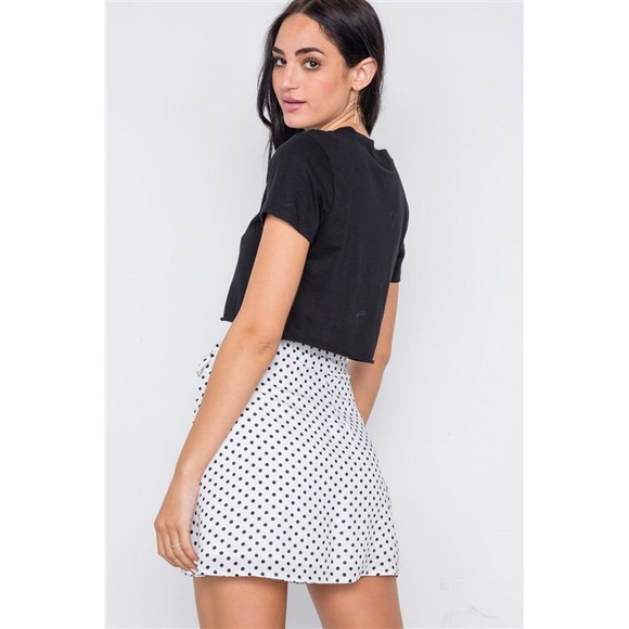 White Polka dot wrap skirt - Picture 4 of 5